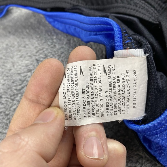 Speedo Racerback Swimsuit Womens 14 Black Blue One Piece - Picture 10 of 15